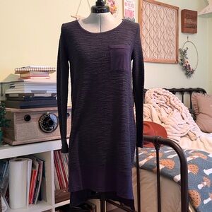 Navy knit jersey dress
